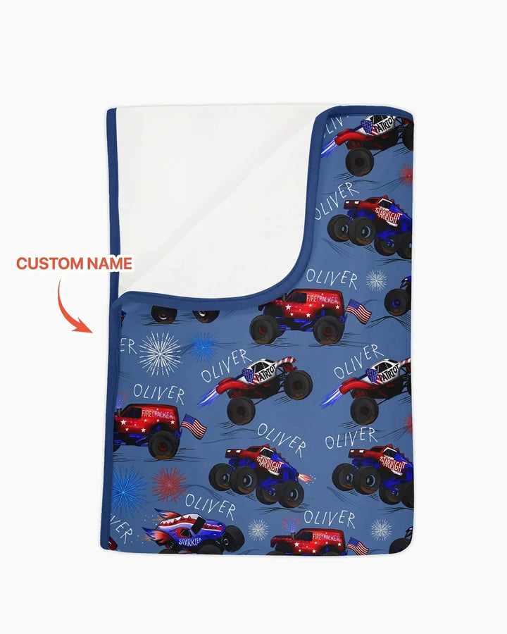All American Thunder Custom Name Bamboo Blanket