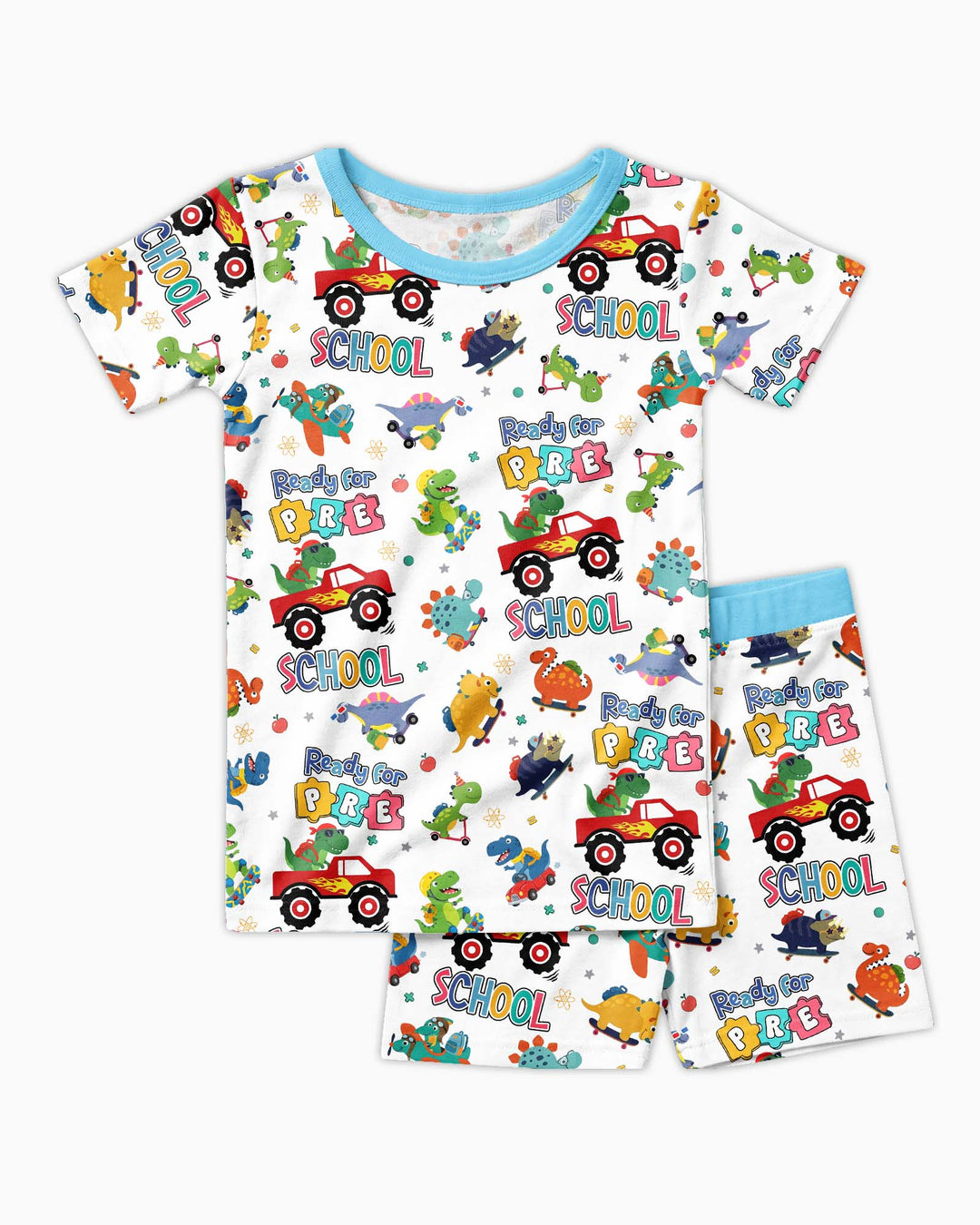 Conjunto de Pijama de Dos Piezas de Bambú con Mangas Cortas y Pantalones Cortos