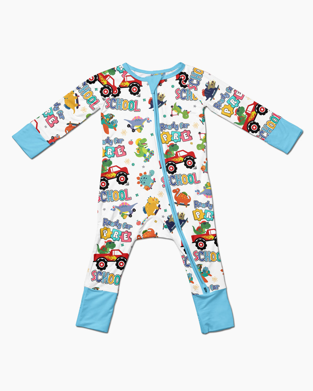 First Day of Preschool T-Rex Bamboo Convertible Zippy