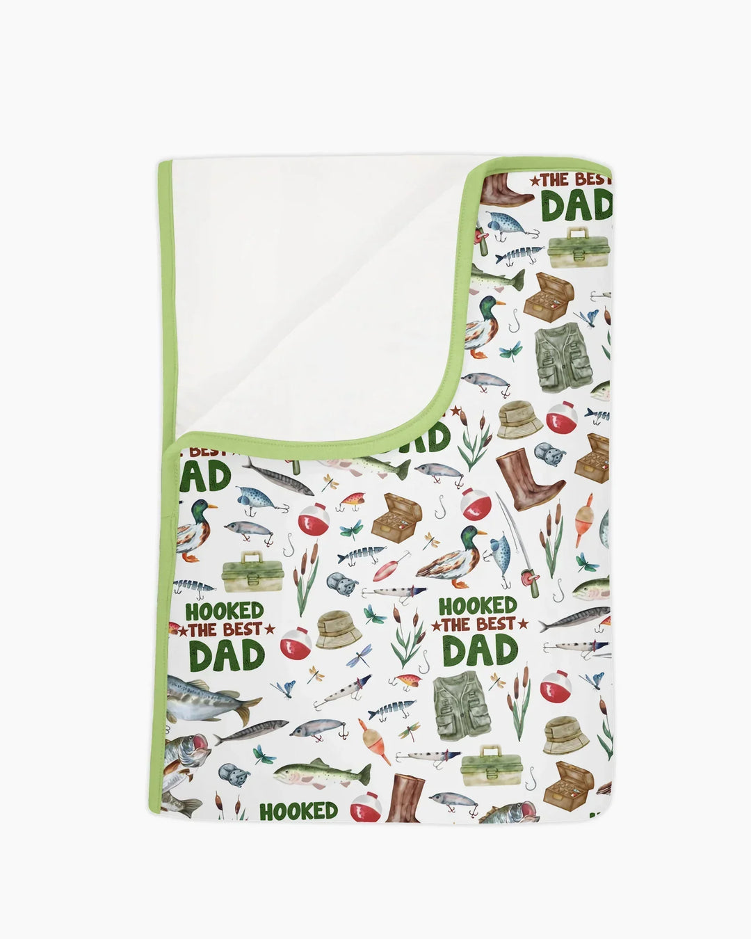 Hooked The Best Dad Daddy & Me Matching Bamboo Blanket