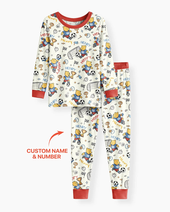 Conjunto de pijama de dos piezas de bambú con mangas largas, plantilla PERSONALIZADA