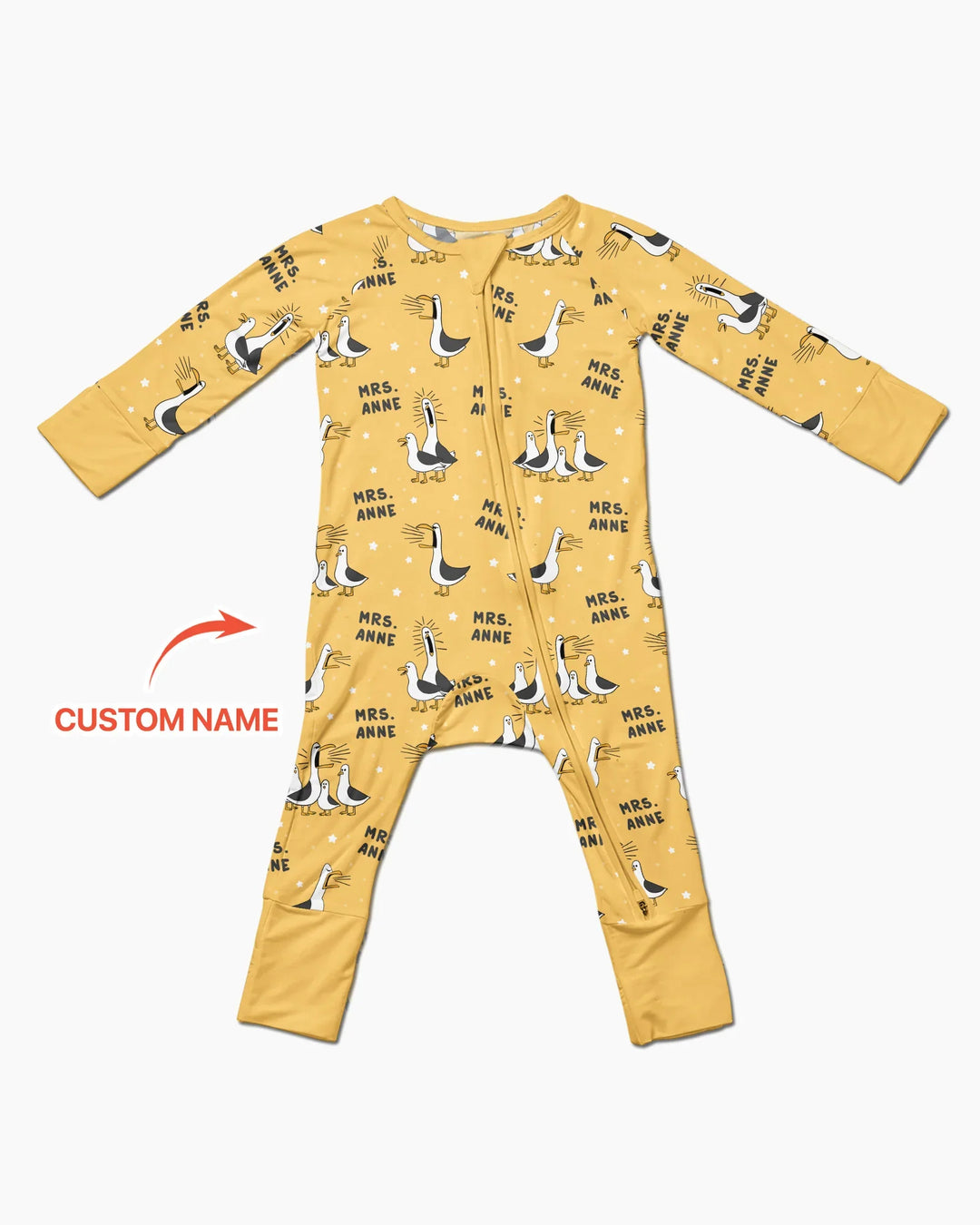 Custom Funny Seagulls Teacher Bamboo Convertible Zippy