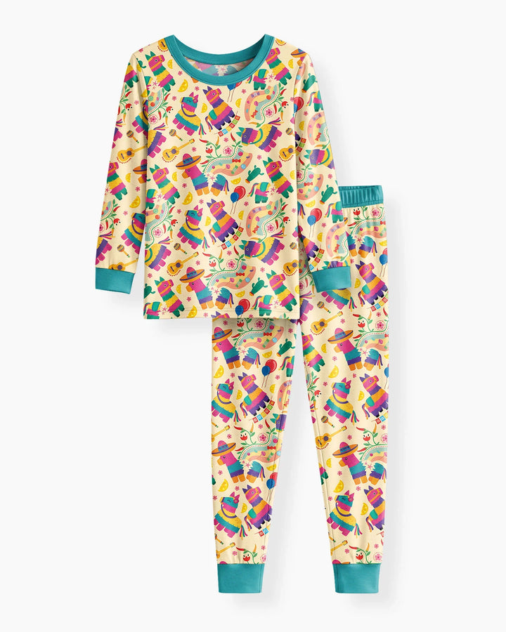 Piñata Candy Party Bamboo Two Piece Long Sleeve Pajama Set
