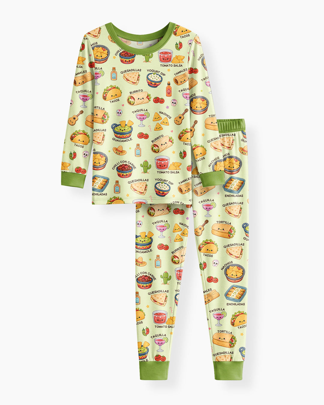 Conjunto de pijama de dos piezas de bambú con mangas largas, plantilla PERSONALIZADA