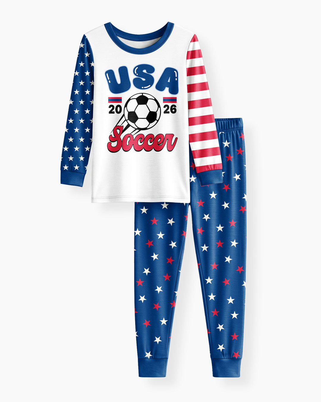 USA Soccer Cup Bamboo Two Piece Long Sleeve Pajama Set