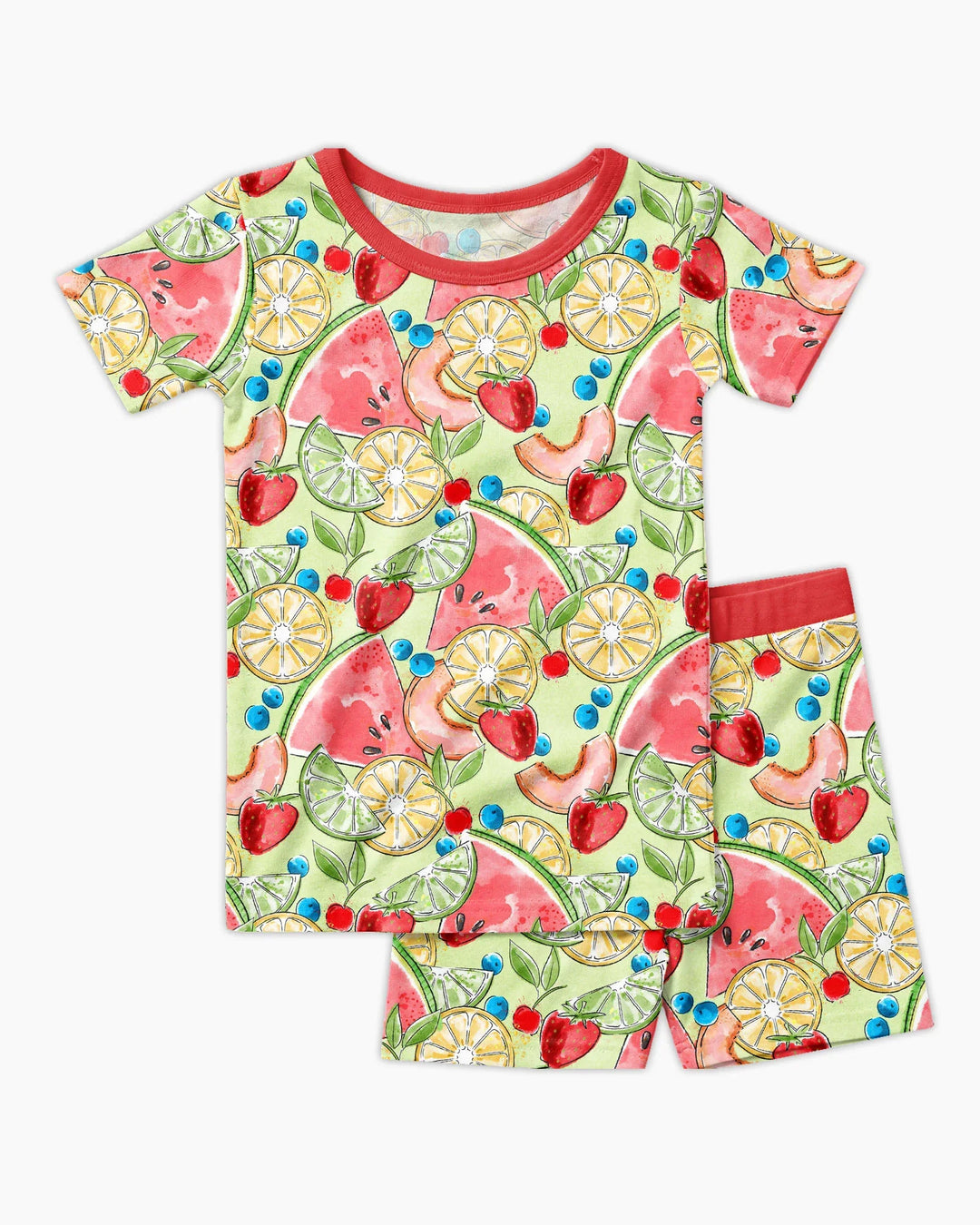 Template Zweiteiliges Pyjama-Set mit kurzen Ärmeln und Shorts