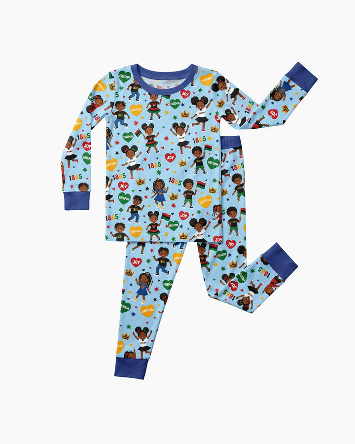 Celebrate Juneteenth Freedom Bamboo Two Piece Long Sleeve Pajama Set