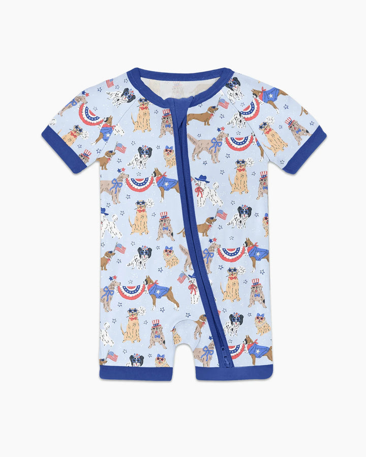 Patriotic Pups Family Matching Bamboo Shorty Zippy