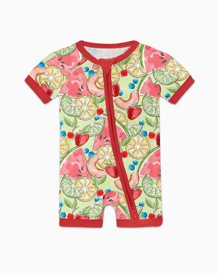 Sweet Summer Fruits Family Matching Bamboo Shorty Zippy