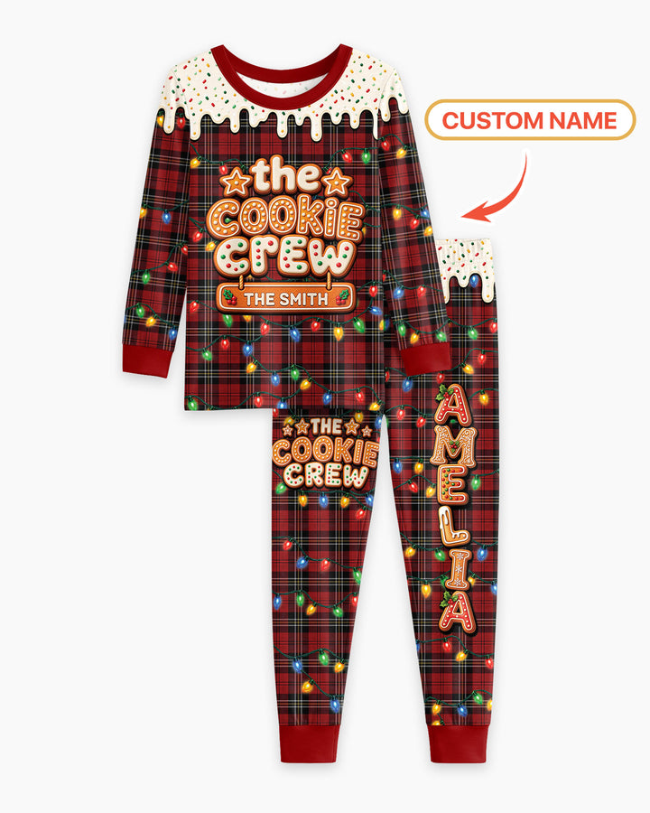 The Cookie Crew Custom Name Bamboo Two Piece Long Sleeve Pajama Set