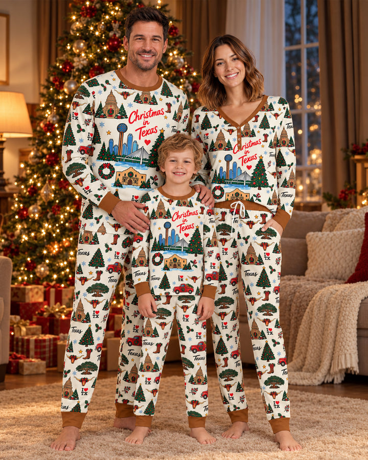 Christmas In Texas Bamboo Men's Pajama Set
