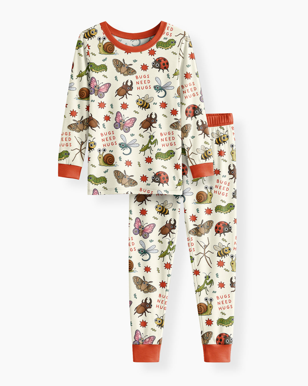 Bugs Need Hug Bamboo Two Piece Long Sleeve Pajama Set