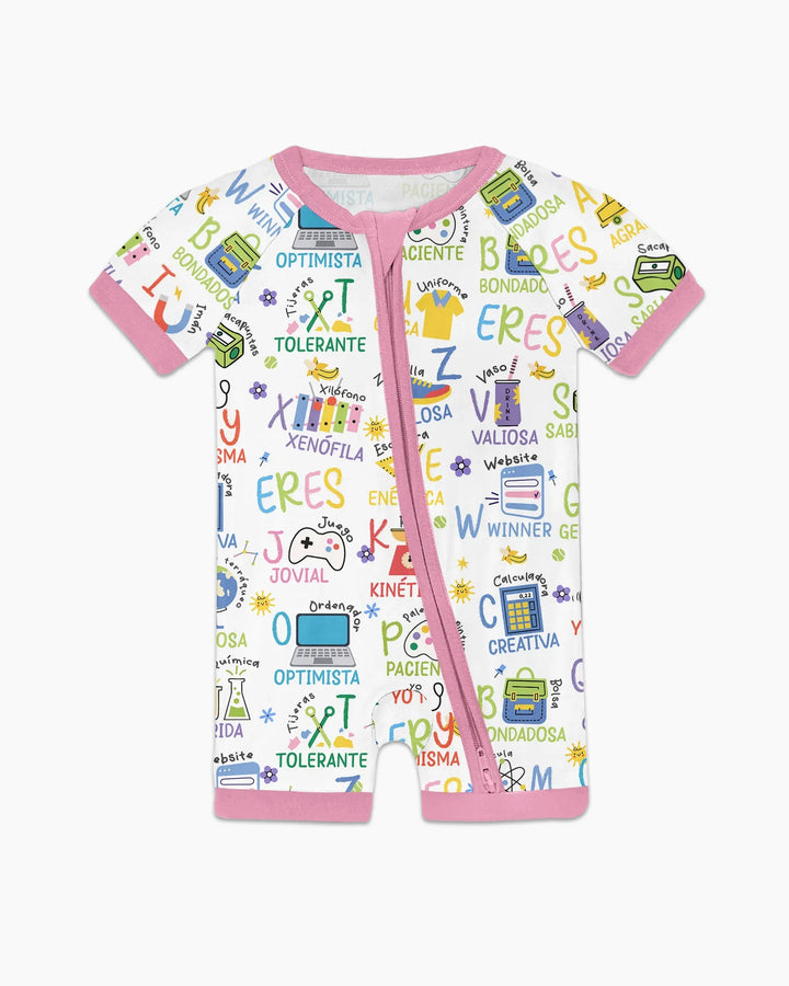 You Are Spanish Alphabet Version Bamboo Shorty Zippy