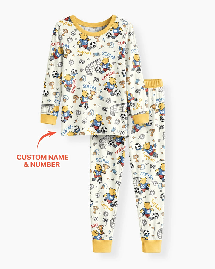 Conjunto de pijama de dos piezas de bambú con mangas largas, plantilla PERSONALIZADA