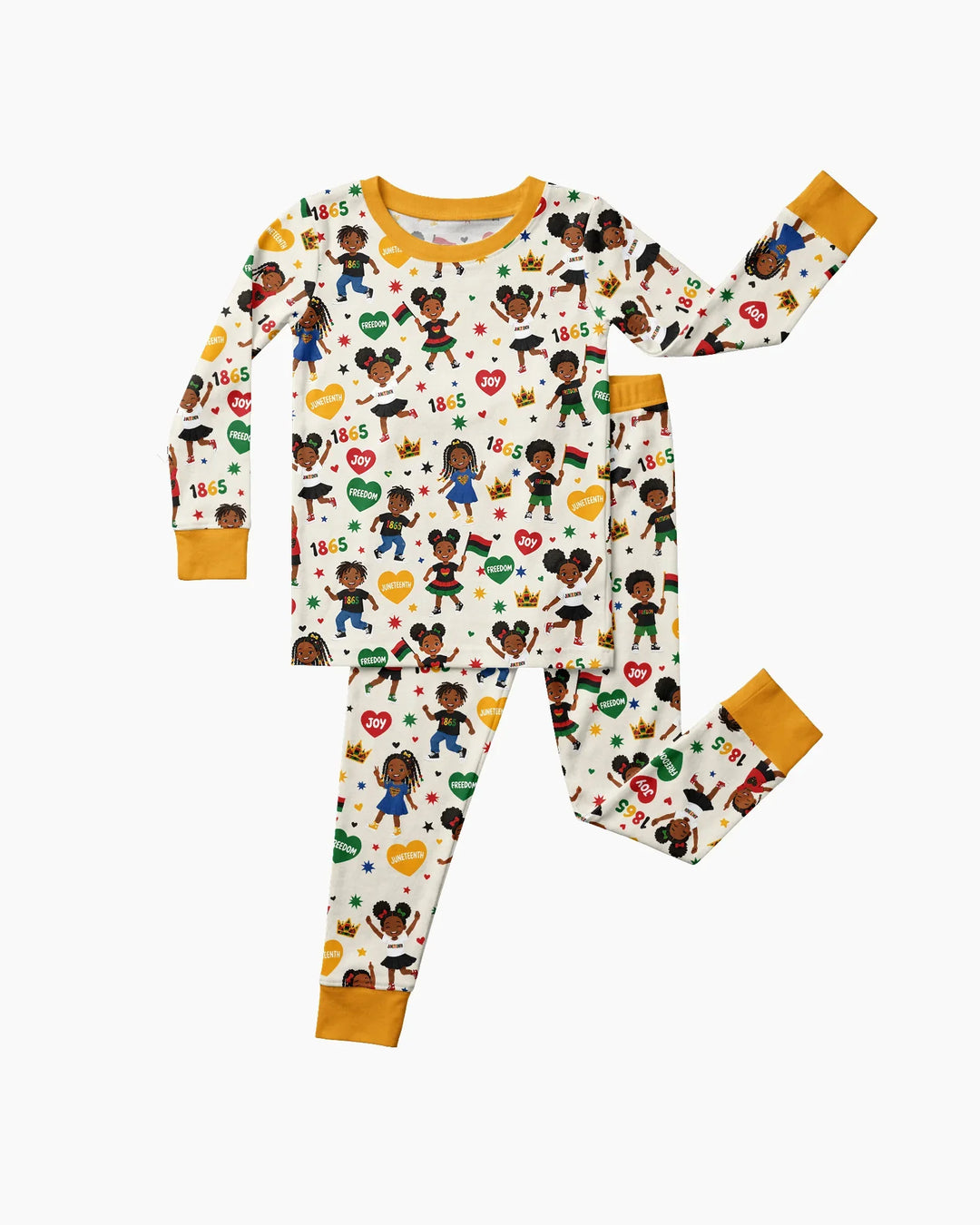 Celebrate Juneteenth Freedom Bamboo Two Piece Long Sleeve Pajama Set