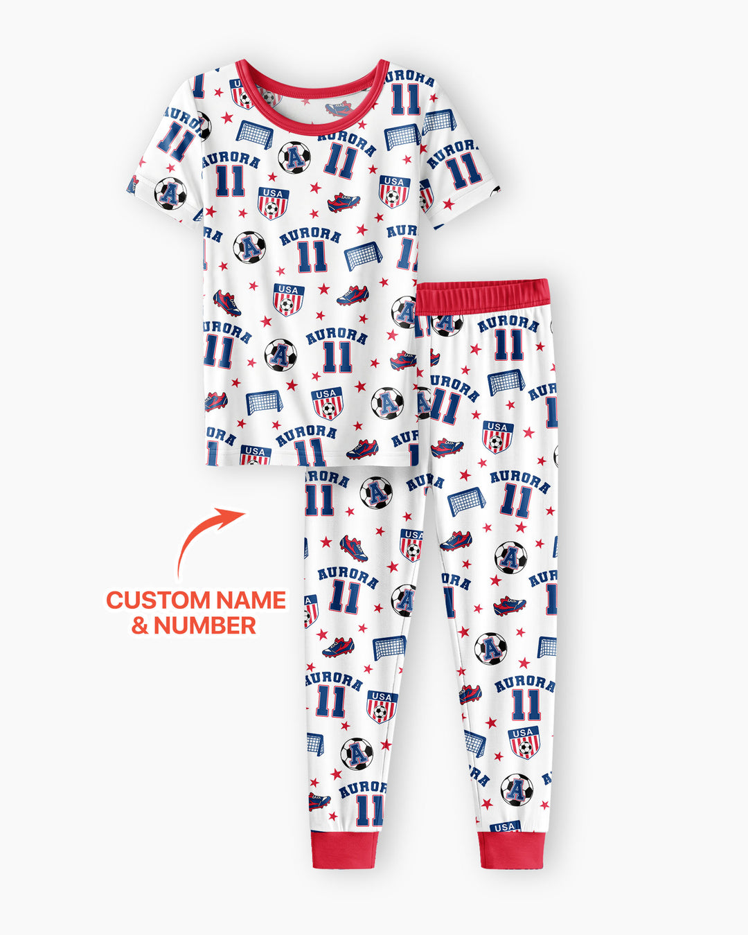 Zweiteiliges, kurzärmliges Pyjama-Set mit Marienkäfern