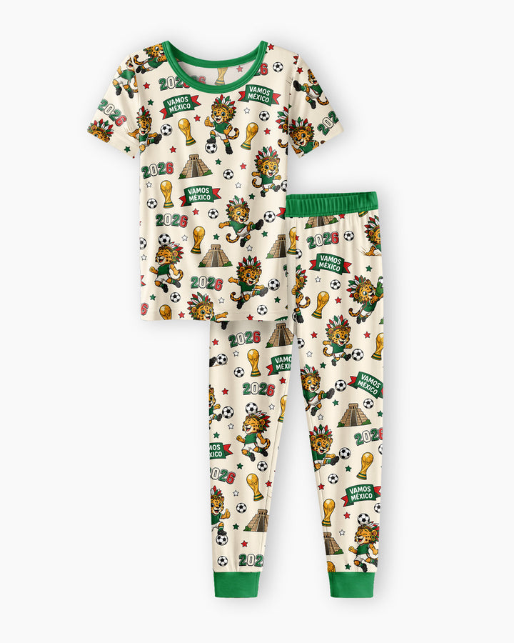 Zweiteiliges, kurzärmliges Pyjama-Set mit Marienkäfern