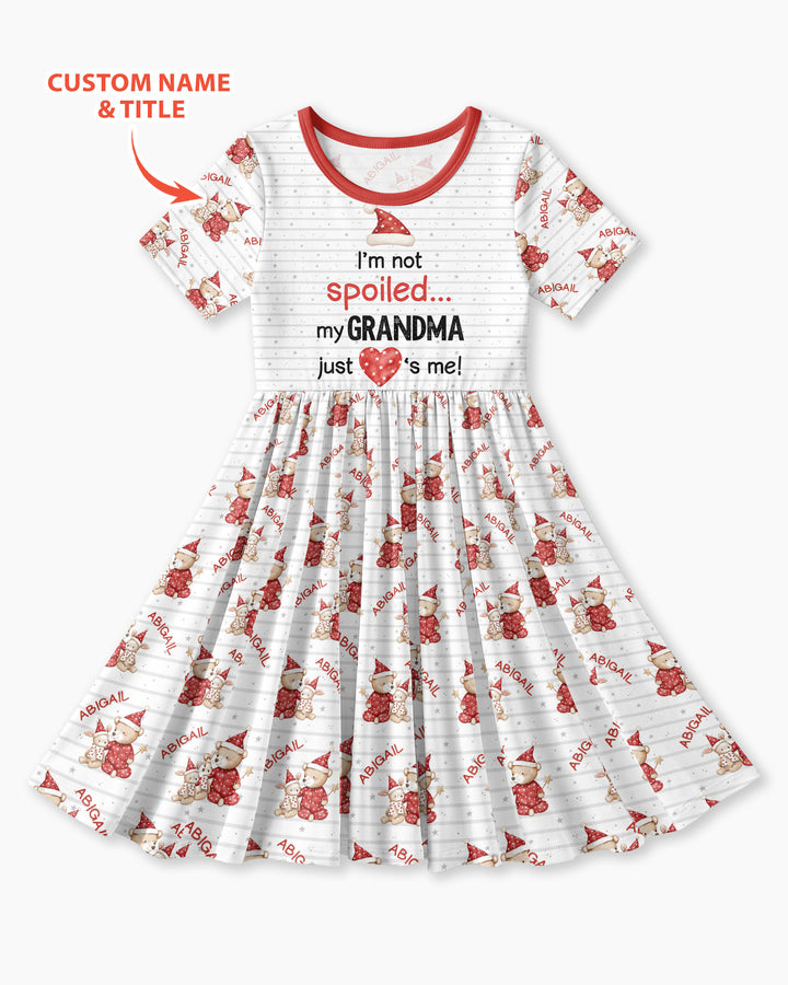 Custom Name I'm Not Spoiled Bamboo Twirl Dress
