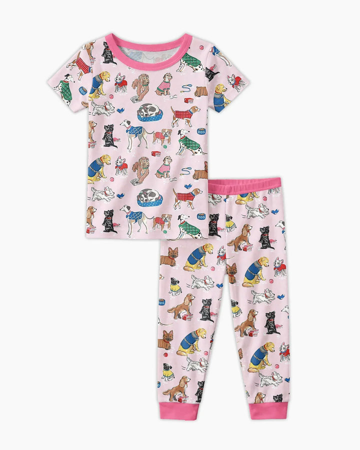 Best Bud Bark Family Matching Bamboo Two Piece Short Sleeve Pajama Set