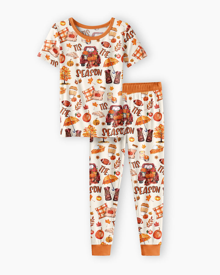 Conjunto de pijama de dos piezas de manga corta de bambú