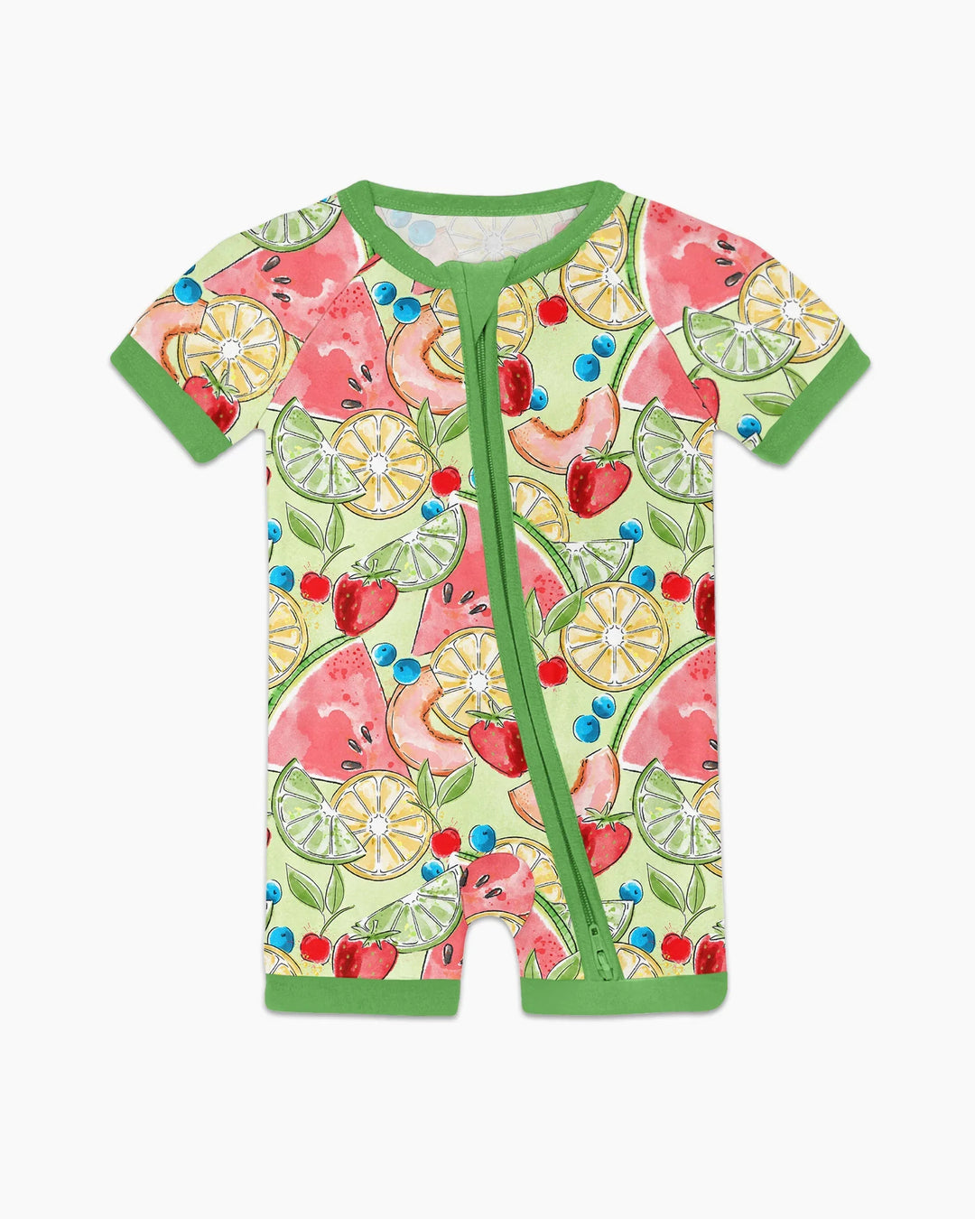 Sweet Summer Fruits Family Matching Bamboo Shorty Zippy