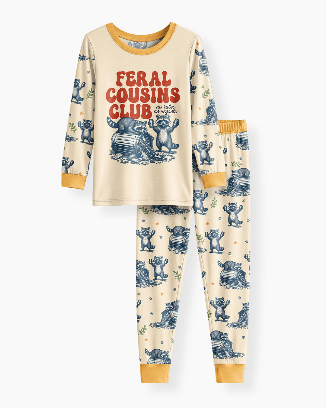 Feral Cousins Club Bamboo Two Piece Long Sleeve Pajama Set