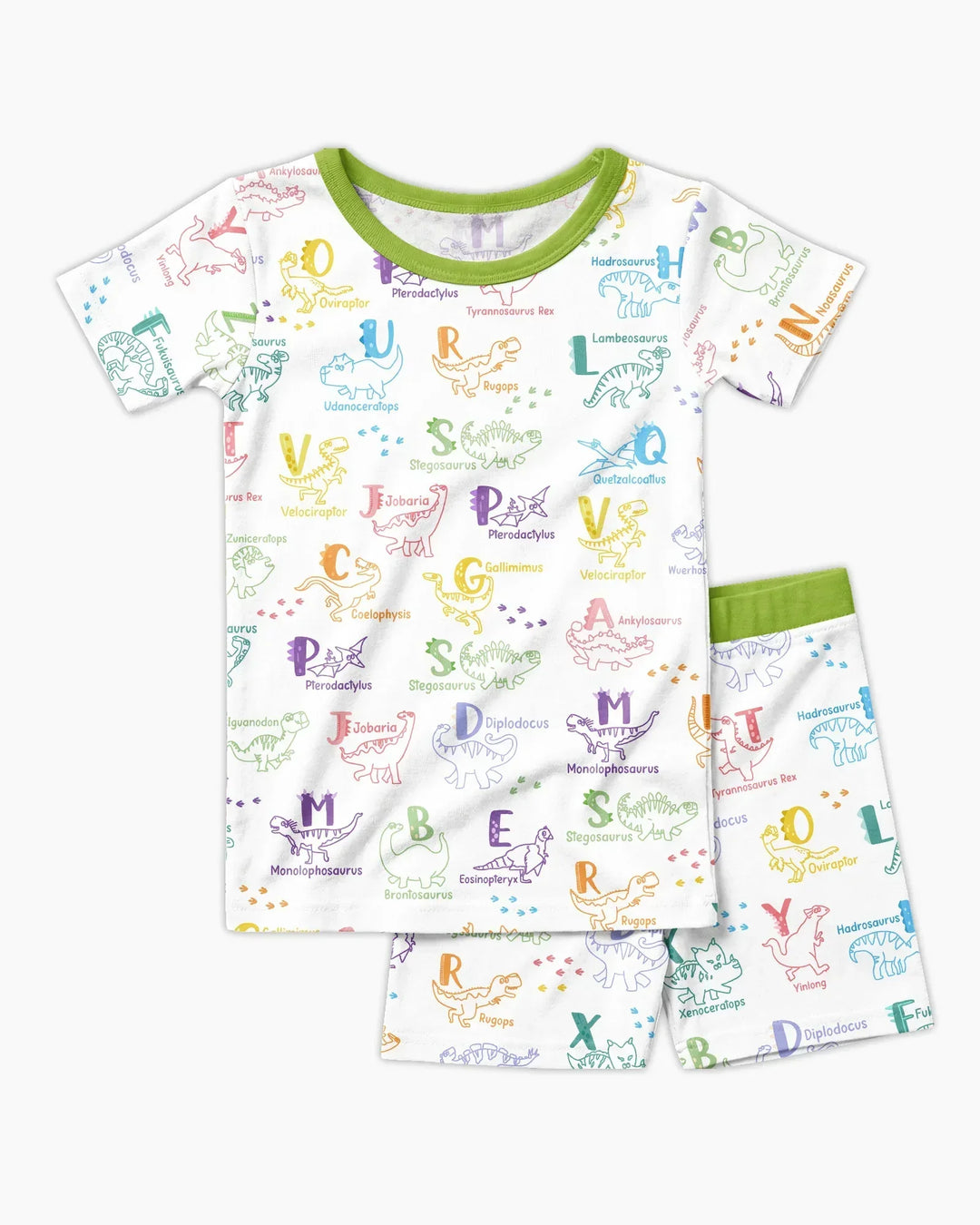 Template Zweiteiliges Pyjama-Set mit kurzen Ärmeln und Shorts