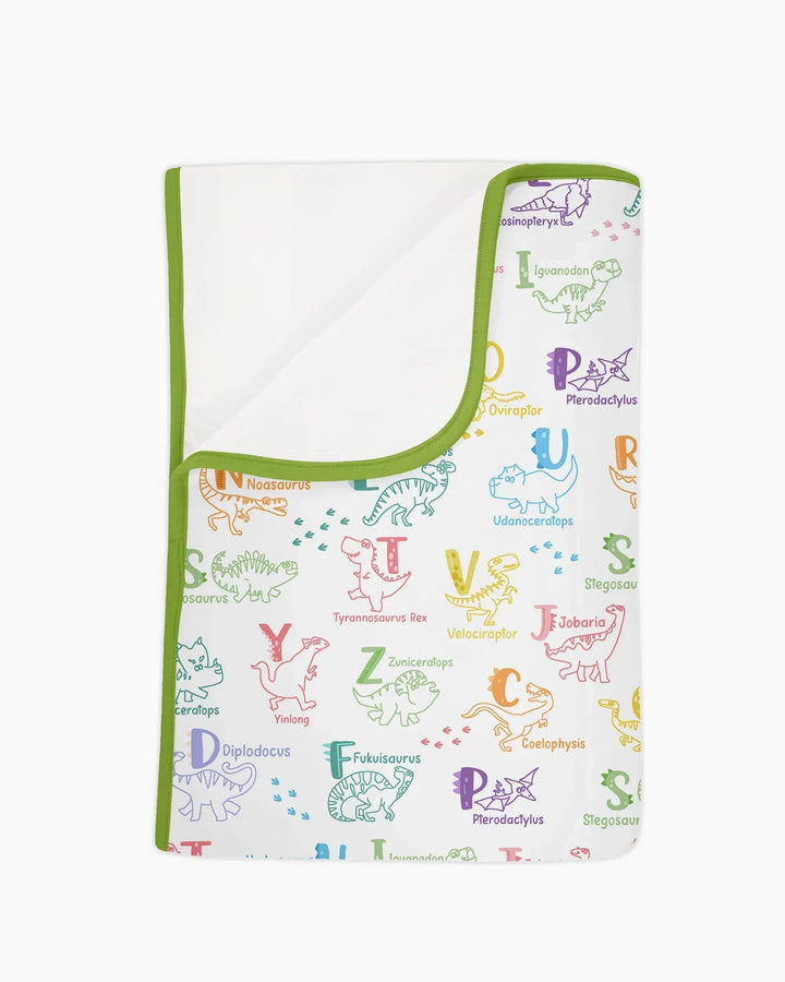 Dino Alphabet ABC Bamboo Blanket