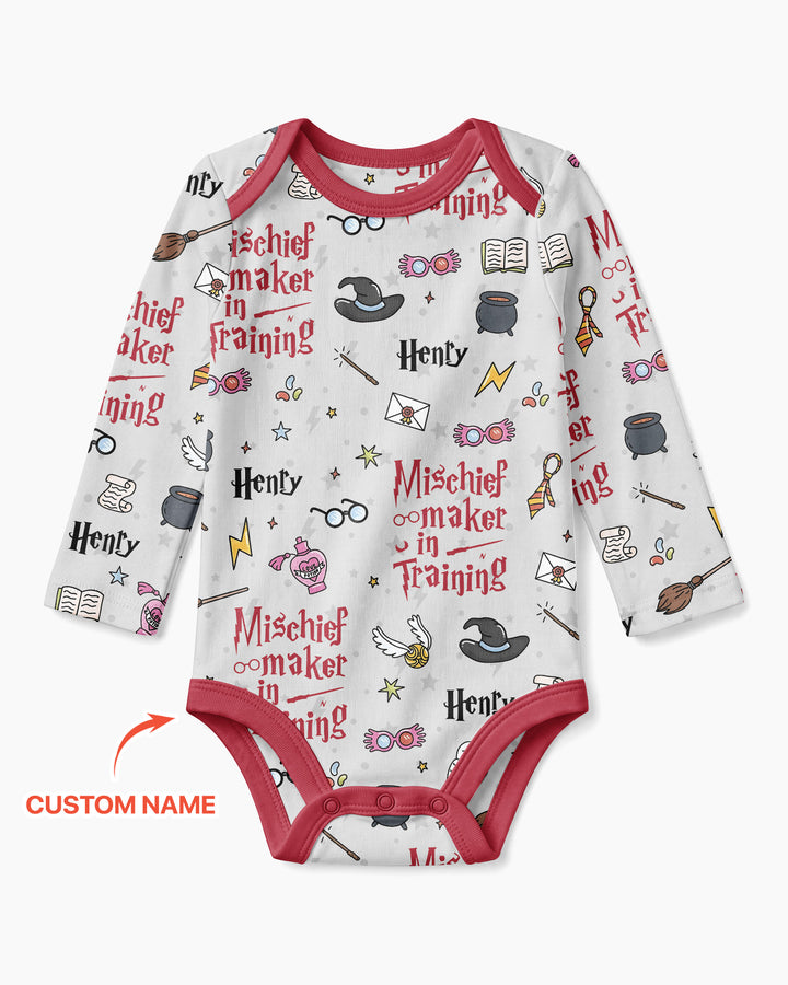 Custom Name Mischief Maker In Training Bamboo Bodysuit