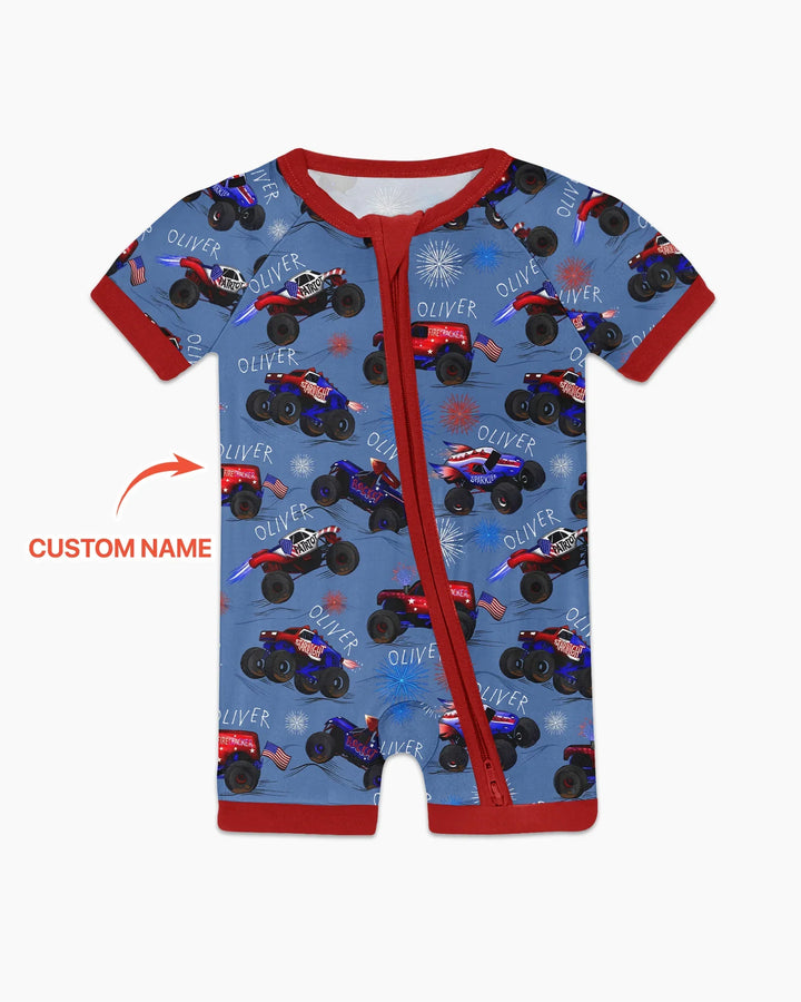 All American Thunder Custom Name Bamboo Shorty Zippy