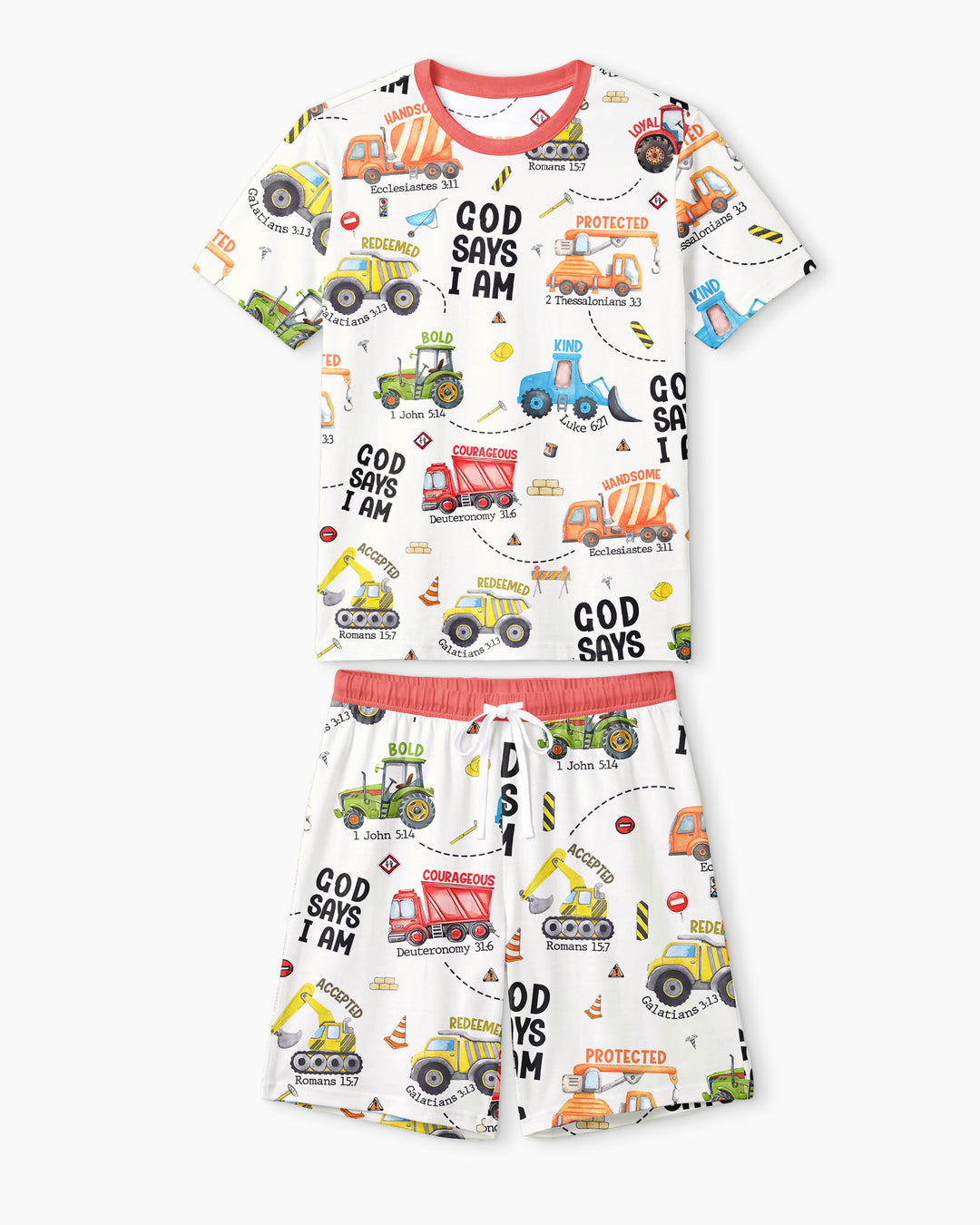 God Says I Am Men Short Sleeve Short Pajama Set