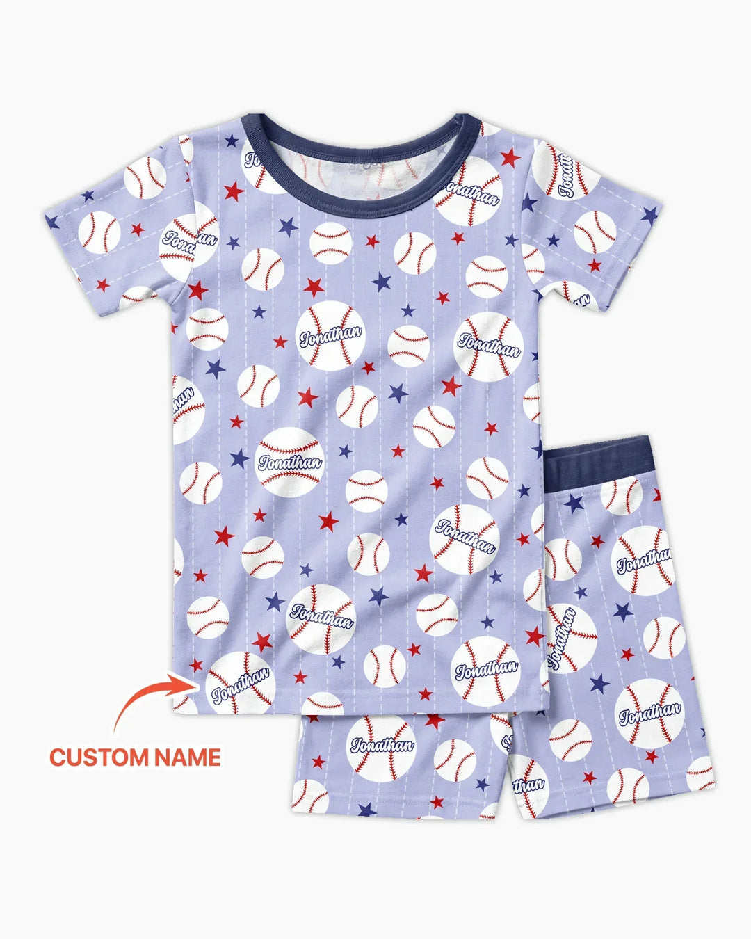 Custom Name Rookie of The Year Matching Bamboo Two Piece Short Sleeve Shorts Pajama Set