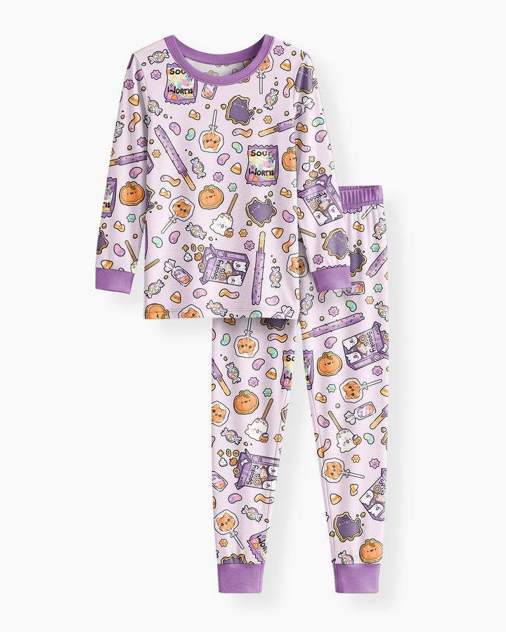 Spooky Halloween Treats Bamboo Two Piece Long Sleeve Pajama Set