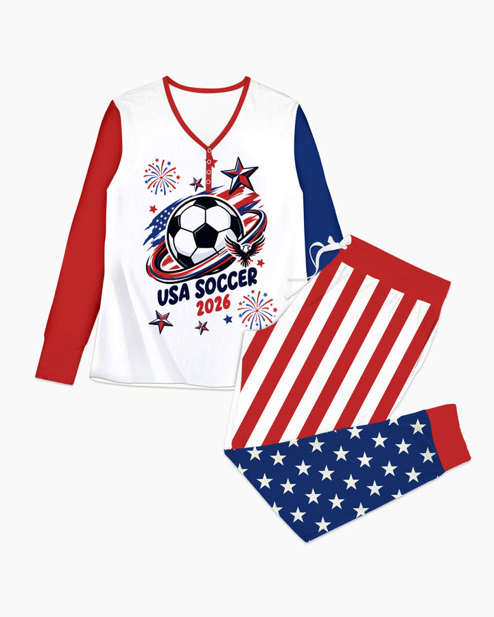 USA Soccer 2026 Family Matching Bamboo Women Pajama Set