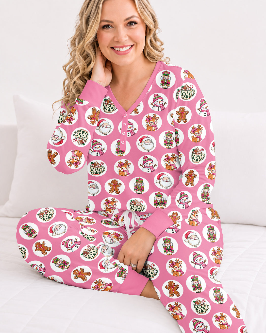 Distressed Holiday Bamboo Women Pajama Set