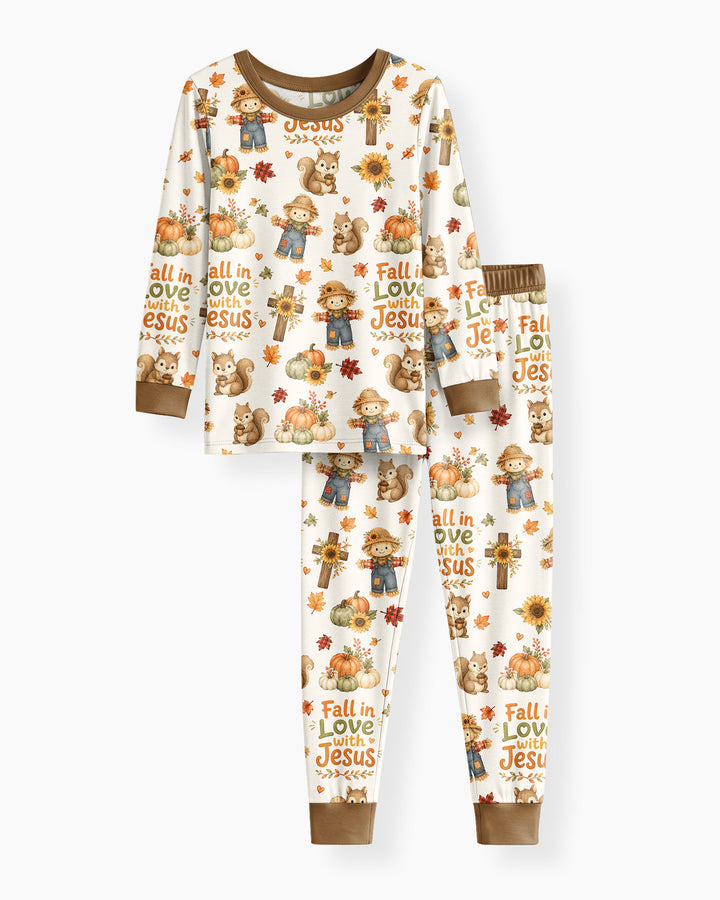Fall For Jesus Bamboo Two Piece Long Sleeve Pajama Set