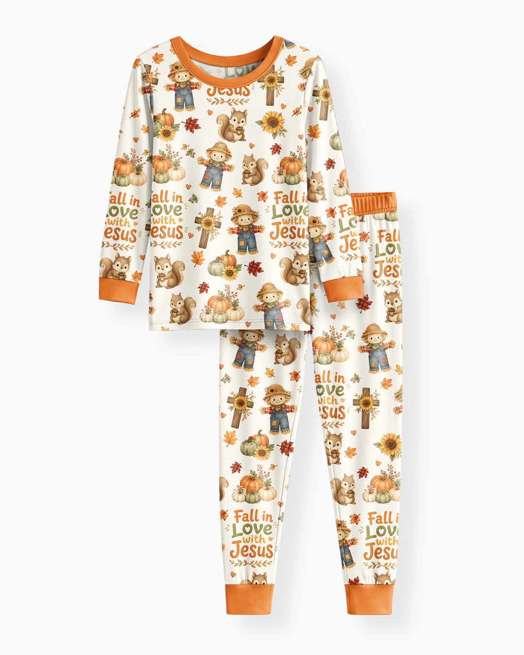 Fall For Jesus Bamboo Two Piece Long Sleeve Pajama Set