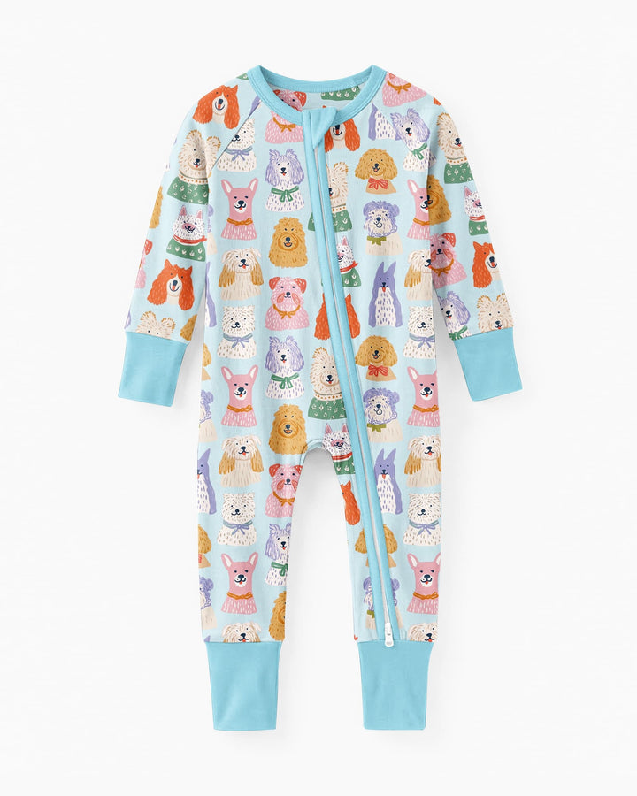 Whimsical Puppy Parade Family Matching Bamboo Convertible Zippy