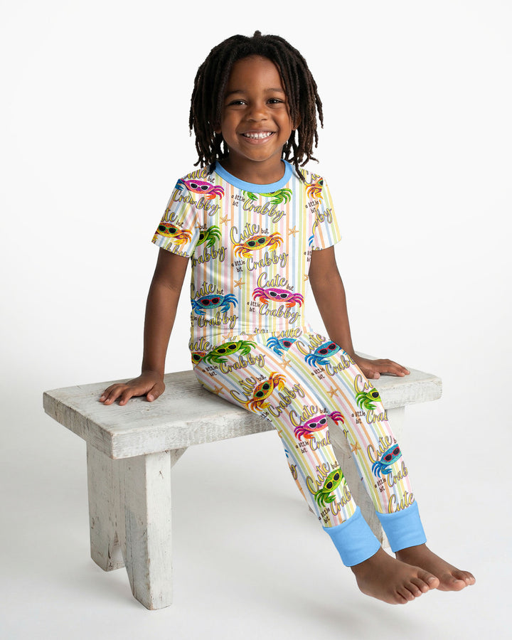Zweiteiliges, kurzärmliges Pyjama-Set mit Marienkäfern