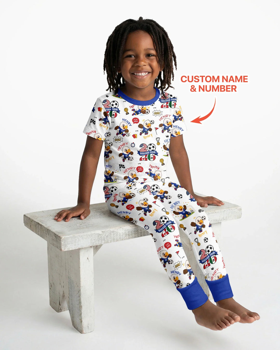 Zweiteiliges, kurzärmliges Pyjama-Set mit Marienkäfern