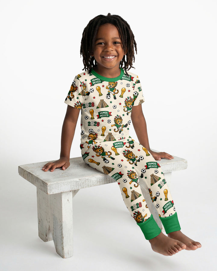 Zweiteiliges, kurzärmliges Pyjama-Set mit Marienkäfern