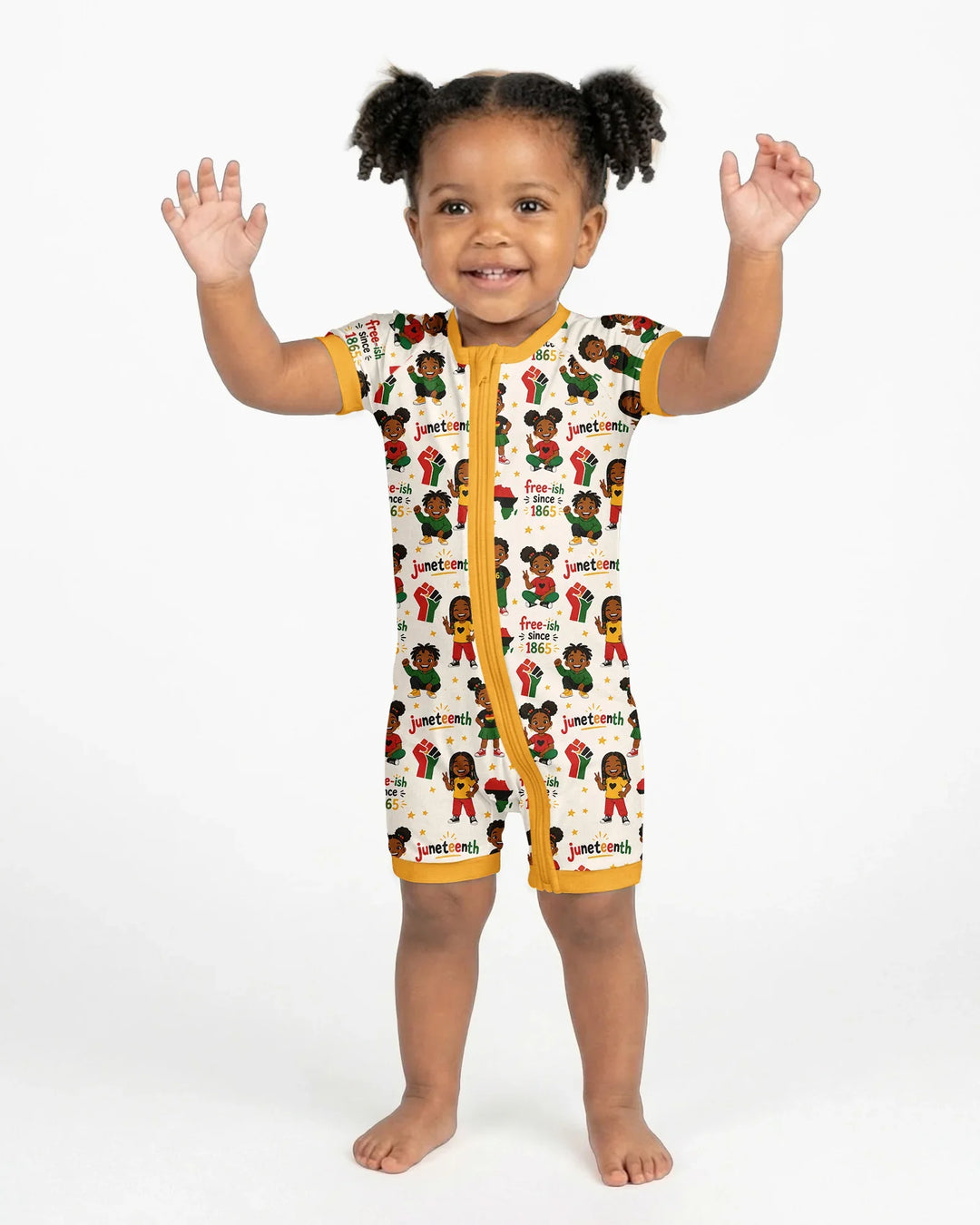 Juneteenth Free-ish Since 1865 Bamboo Shorty Zippy