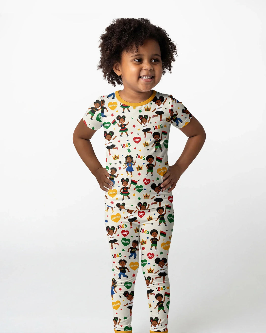 Celebrate Juneteenth Freedom Bamboo Two Piece Short Sleeve Pajama Set