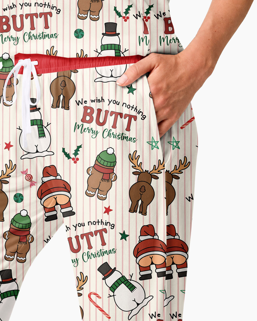 We Wish You Nothing Butt Merry Bamboo Women Pajama Set