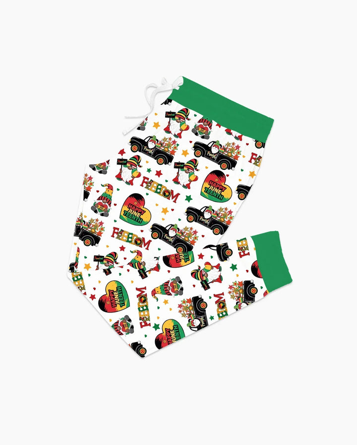 Gnome Happy Juneteenth Bamboo Women Pajama Set