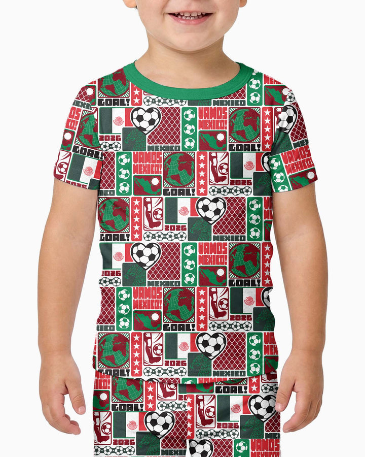 Conjunto de pijama de dos piezas de manga corta de bambú