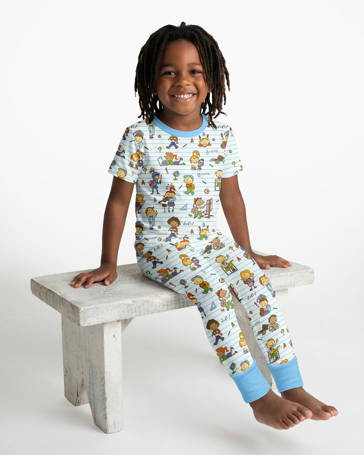 Zweiteiliges, kurzärmliges Pyjama-Set mit Marienkäfern