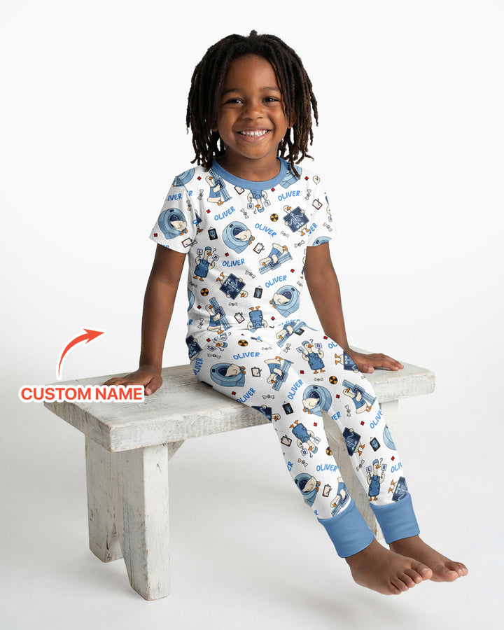 Zweiteiliges, kurzärmliges Pyjama-Set mit Marienkäfern