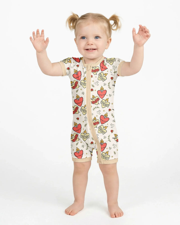 Three Sacred Hearts Bamboo Shorty Zippy