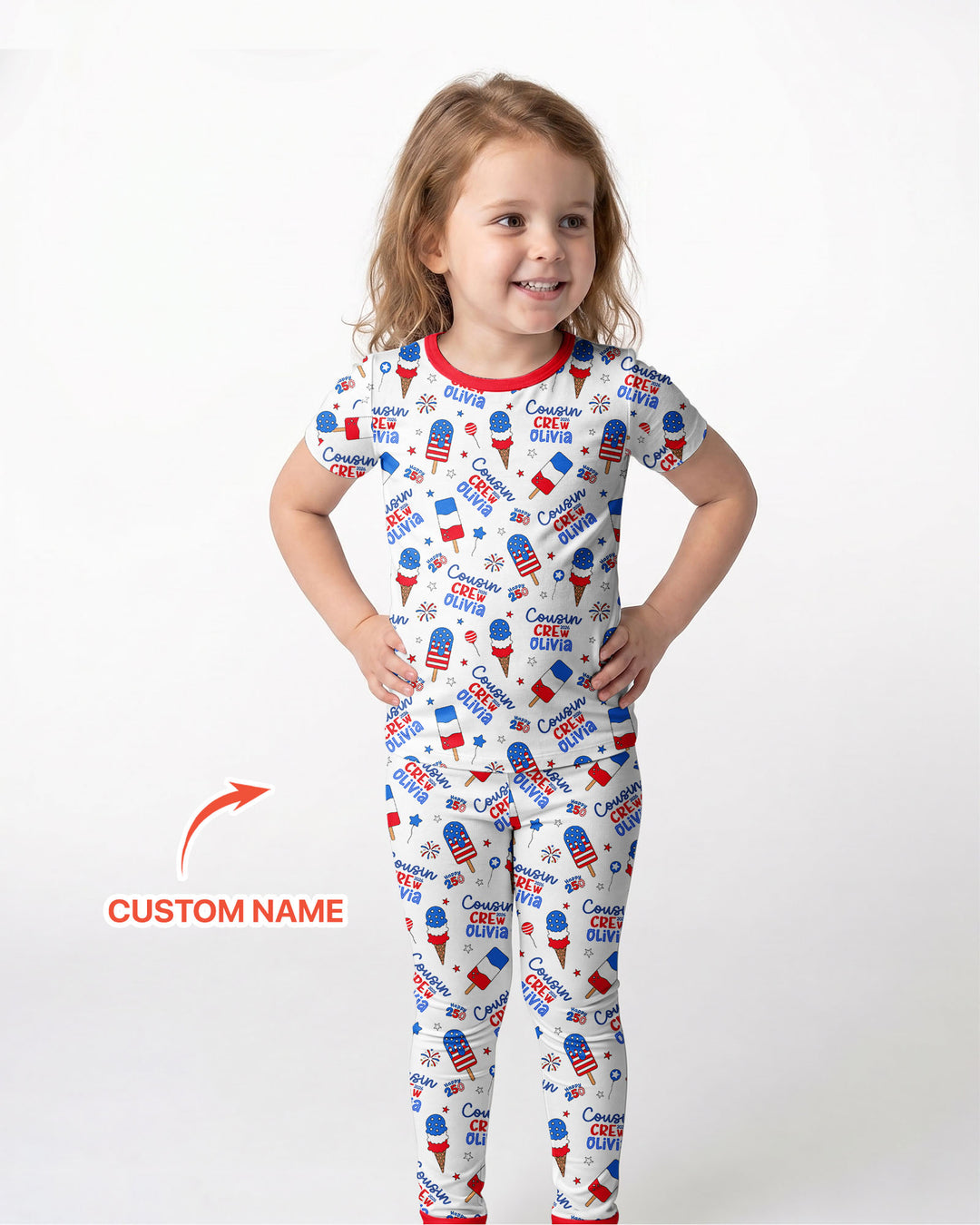 Conjunto de pijama de dos piezas de bambú de manga corta, plantilla personalizada